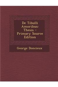 de Tibulli Amoribus