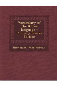 Vocabulary of the Kiowa Language
