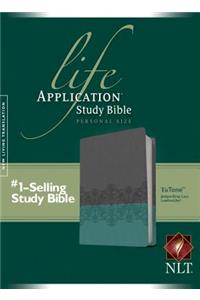 NLT Life Application Study Bible Personal Size Juniper/Gray