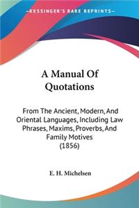 Manual Of Quotations