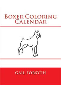 Boxer Coloring Calendar