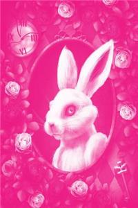 Alice in Wonderland Pastel Modern Journal - Inwards White Rabbit (Pink)