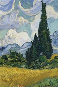 Vincent van Gogh's Wheat Field with Cypresses Field Journal Notebook, 50 pages/25 sheets, 4x6