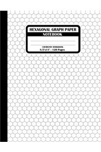Hexagonal Graph Paper Notebook. Chemistry Workbook