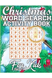 Christmas Word Search Activity Book for Kids Ages 5-8