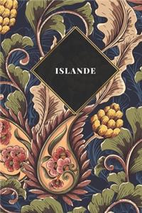 Islande: Carnet de voyage ligné ou carnet de voyage ligné - Journal de voyage pour hommes et femmes avec lignes