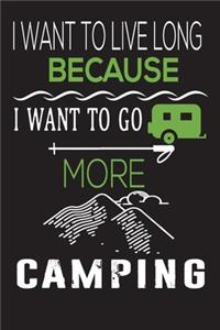 I want to live long because i want to go more camping