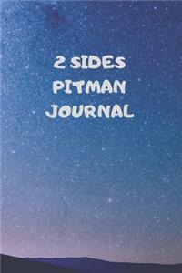 2 Sides: 90 Pages of 6 X 9 Inch Bound Pitman College Ruled Half and Half Vertical Separation White Pages