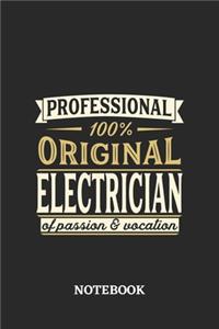 Professional Original Electrician Notebook of Passion and Vocation