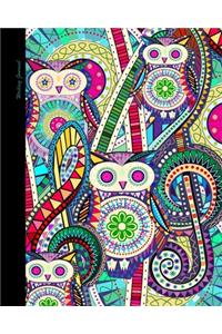 Writing Journal: Owl Gifts or Presents; Lined Paper Notebook for Creative Writers or Personal Use (A large SOFTBACK from our Carnival Owls range)