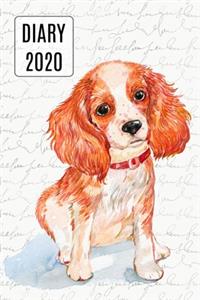 2020 Daily Diary Planner, Watercolor Spaniel