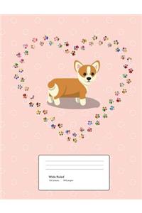 Corgi Composition Book Wide Ruled