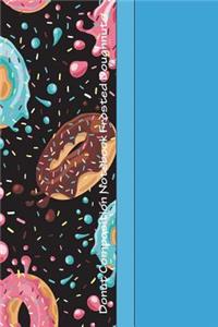Donut Composition Notebook Frosted Doughnuts: Yummy Frosted Donuts Flying Through Space 6 X 9 Graph Ruled Paper Notebook, Appreciation Gift, Quote Journal or Diary - Unique Inspirational Gift for Friend or Family