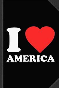 I Love America Journal Notebook