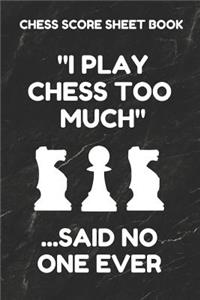 Chess Score Sheet Book