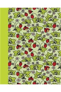 Sketch Journal: Ladybugs (Green) 8x10 - Pages Are Lightly Lined with Extra Wide Right Margins for Sketching, Drawing, and Writing