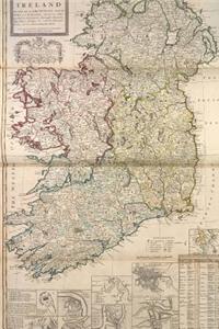 An Antique 1736 Map of Ireland Journal