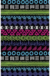 Journal Notebook Tribal Art Pattern Black