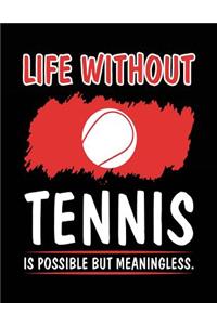 Life Without Tennis Is Possible But Meaningless.