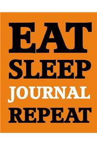 Bullet Dot Grid Journal - Eat Sleep Journal Repeat (Orange-White)