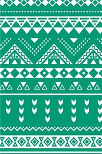 Aztec Design Notebook: Emerald: Notebook 6 X 9: Notebook 250 Pages