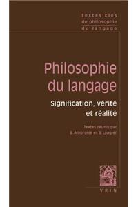 Textes Cles de Philosophie Du Langage