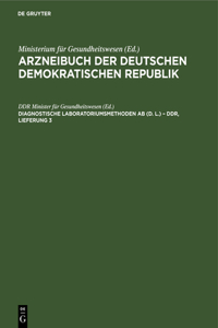 Diagnostische Laboratoriumsmethoden AB (D. L.) - Ddr, Lieferung 3