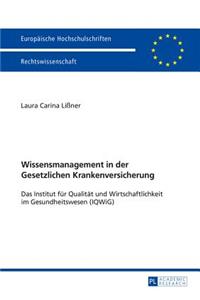 Wissensmanagement in Der Gesetzlichen Krankenversicherung