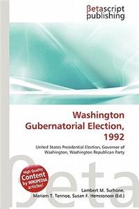 Washington Gubernatorial Election, 1992