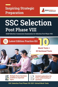 SSC Selection Post Phase VIII Exam 2021 10 Mock Test + Sectional Test + Previous Year Paper