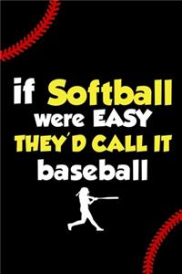 If Softball were Easy they'd Call it Baseball