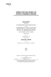 Supreme Court's Kelo decision and potential Congressional responses