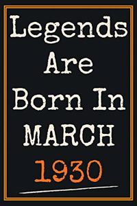 Legends Are Born in March 1930 Notebook