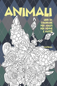 Libri da colorare per adulti per penne e matite - Mandala - Animali