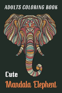 Adults Coloring Book Cute Mandala Elephent