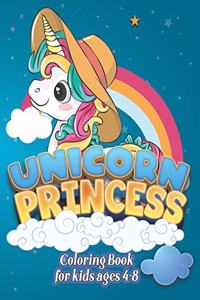 Unicorn Princess Coloring book For kids ages 4-8