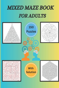 Mixed Maze Book For Adults
