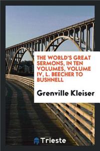 The World's Great Sermons