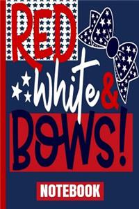 Red White & Bows Notebook