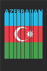Vintage Azerbaijan Notebook - Retro Azerbaijan Planner - Azerbaijani Flag Diary - Azerbaijan Travel Journal