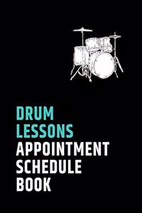 Drum Lessons Appointment Schedule Book