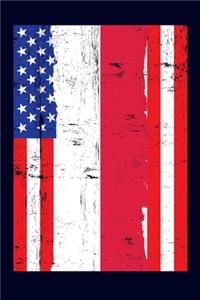 Polish American Flag Notebook