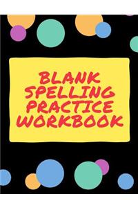 Blank Spelling Practice Workbook