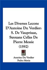 Les Diverses Lecons D'Antoine Du Verdier