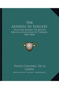 The Address In Surgery