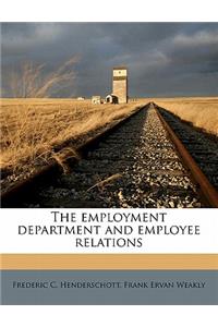 Employment Department and Employee Relations