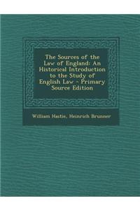 The Sources of the Law of England