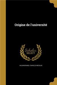 Origine de l'université