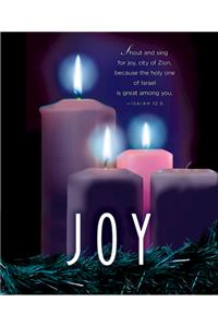 Joy Advent Candle Sunday 3 Bulletin, Large (Pkg of 50)