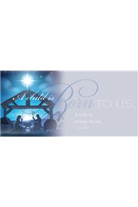 Born Nativity Christmas Offering Envelope (Pkg of 50)